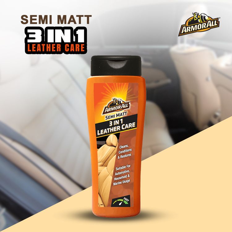 armorall 3 ln 1 leather care semi matt suitable for automotive house hold & marine use - 250 ml
armorall 3 ln 1 leather care semi matt suitable for automotive house hold & marine use - 250 ml