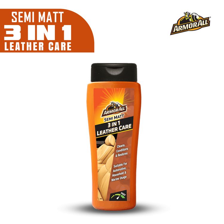 

semi matt 3 ln 1 leather care suitable for automotive house hold & marine use armorall - 250 ml