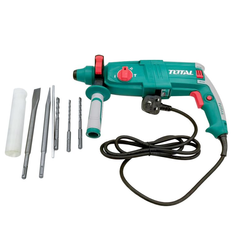 

t0tal (th308268) 800w industrial power rotary hammer drill drilling machine